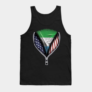 Sierra Leonean Flag  Sierra Leone Flag American Flag Zip Down - Gift for Sierra Leonean From Sierra Leone Tank Top